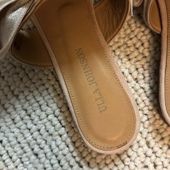 Ulla Johnson pink suede ribbon 🎀 mules sz 37 - Picture 3 of 6